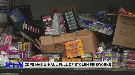 Driver arrested after several fireworks found inside stolen U-Haul in Illinois